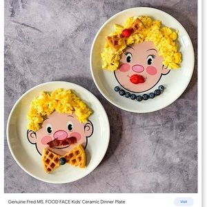 Food Face Child's Plate. Great for a Picky Eater.